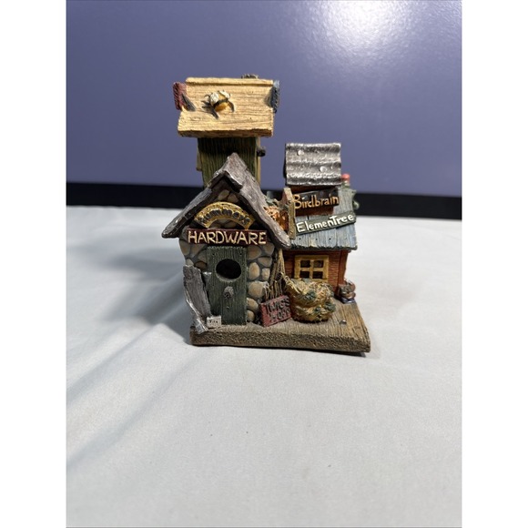 Figi Other - FIGI Graphics Town Square Birdhouse Hummer's Hardware Composite Miniature 1997